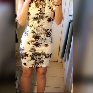 Fashion Nova White Flower Dress